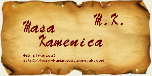 Maša Kamenica vizit kartica